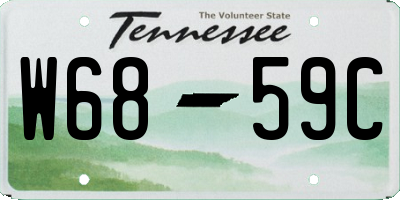 TN license plate W6859C