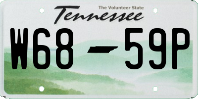 TN license plate W6859P