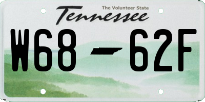 TN license plate W6862F