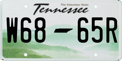 TN license plate W6865R