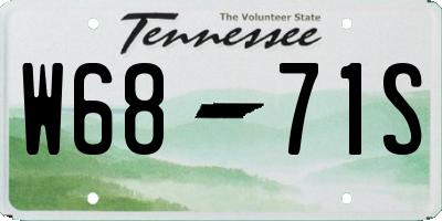 TN license plate W6871S