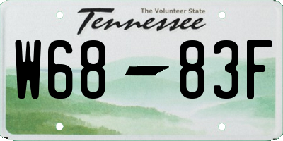 TN license plate W6883F