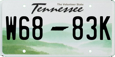 TN license plate W6883K
