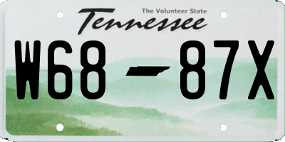 TN license plate W6887X