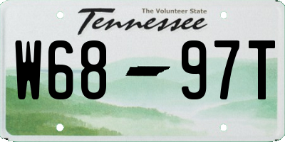 TN license plate W6897T
