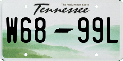 TN license plate W6899L