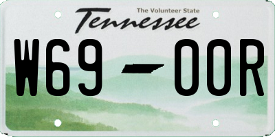 TN license plate W6900R