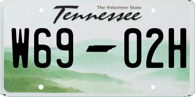 TN license plate W6902H