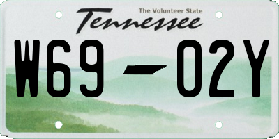 TN license plate W6902Y