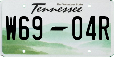 TN license plate W6904R