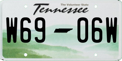 TN license plate W6906W