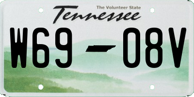 TN license plate W6908V
