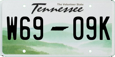 TN license plate W6909K