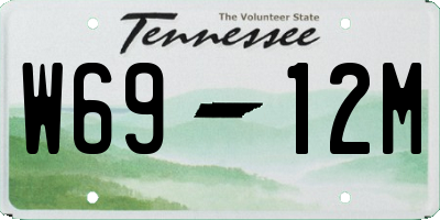 TN license plate W6912M