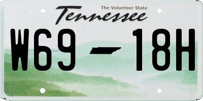 TN license plate W6918H