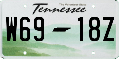 TN license plate W6918Z
