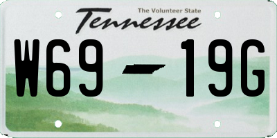 TN license plate W6919G