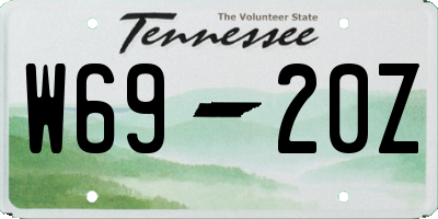 TN license plate W6920Z