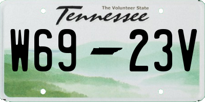 TN license plate W6923V