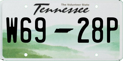 TN license plate W6928P