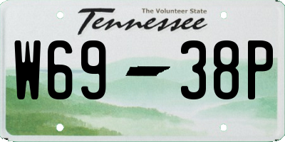 TN license plate W6938P