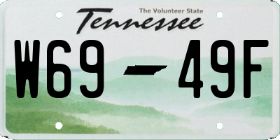 TN license plate W6949F