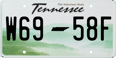 TN license plate W6958F
