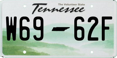 TN license plate W6962F