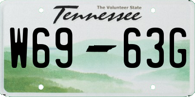 TN license plate W6963G