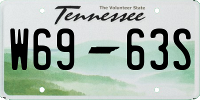 TN license plate W6963S