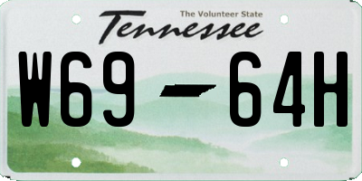 TN license plate W6964H