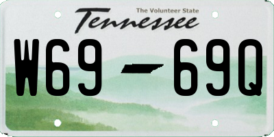 TN license plate W6969Q