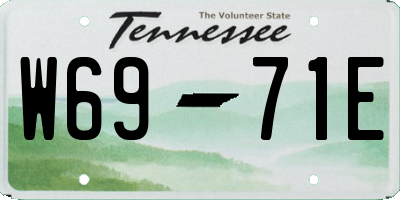 TN license plate W6971E