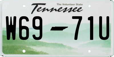 TN license plate W6971U