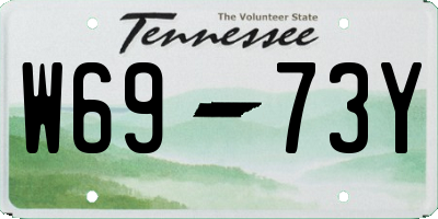 TN license plate W6973Y