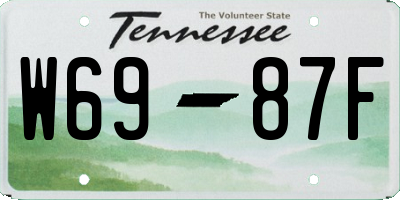TN license plate W6987F