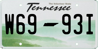 TN license plate W6993I