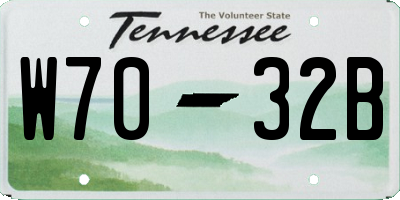 TN license plate W7032B