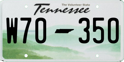 TN license plate W7035O