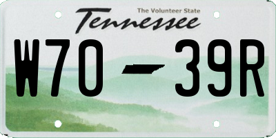 TN license plate W7039R