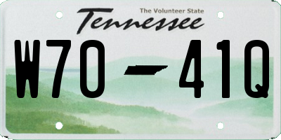 TN license plate W7041Q