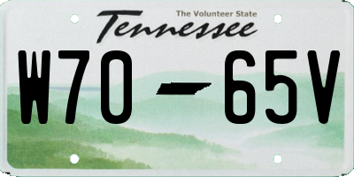 TN license plate W7065V