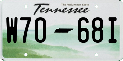 TN license plate W7068I