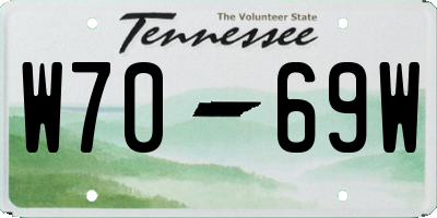 TN license plate W7069W