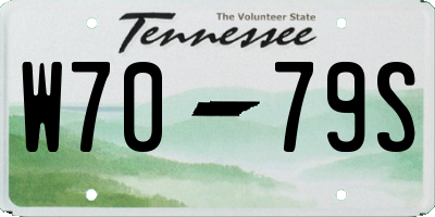 TN license plate W7079S
