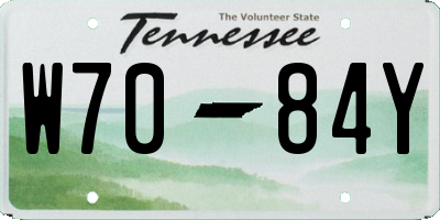 TN license plate W7084Y