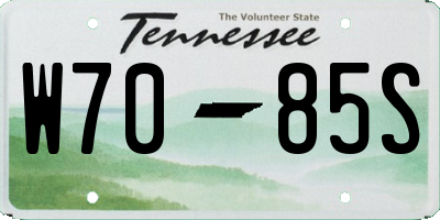 TN license plate W7085S