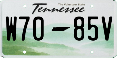 TN license plate W7085V