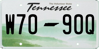 TN license plate W7090Q