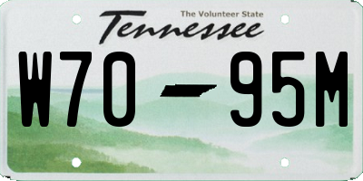 TN license plate W7095M